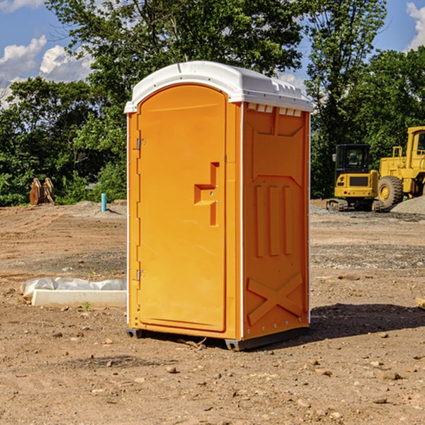 can i customize the exterior of the portable restrooms with my event logo or branding in Parkland WI